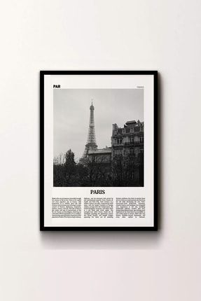 Şehir Serisi: Paris Siyah Basic Çerçeveli Poster ÇM00004