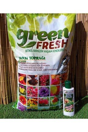 2 Li Set 20 lt Torf + Bitki Besini Yeşil Yapraklı Bitkiler Için Sıvı Gübre Vitamin 845g1dhgr