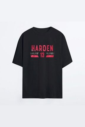 James Harden 80 Siyah Hg Erkek Oversize Tshirt - Tişört 4049726