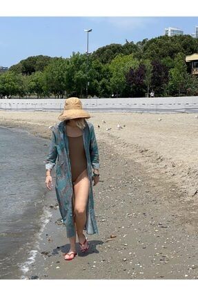Kadın Mercan Desen Plaj Gömleği CRL