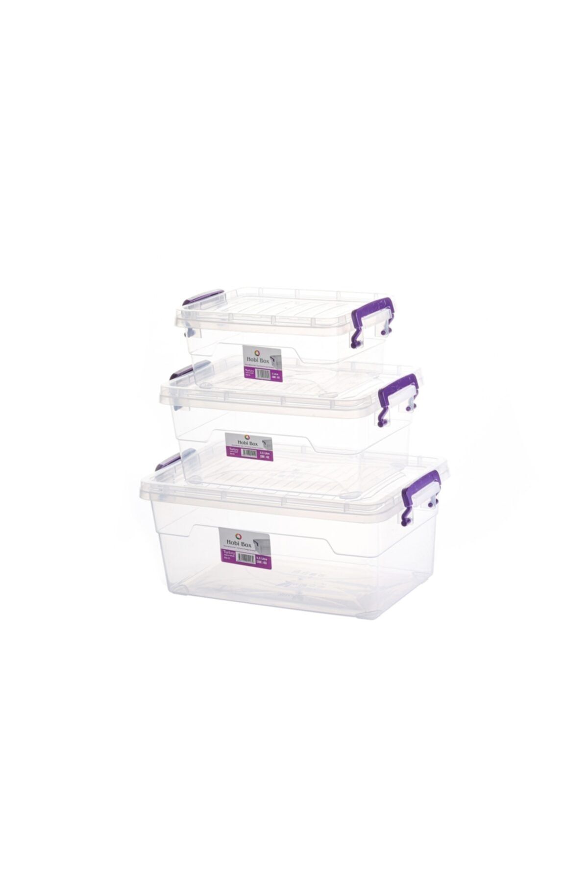 sağlam plastik-Hobby Box Horizontal Storage Container Set of 3 2-3,5-5,5 Lt 1