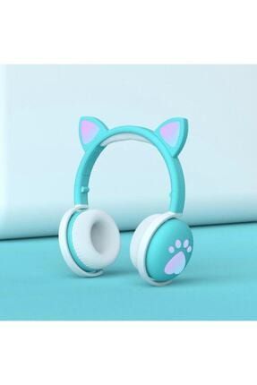 Kablosuz Bluetooth Kedi Kulaklık 7.1 Surround Yüksek Ses Akıllı Renkli Led Uzun Şarj 12 Saat YK1