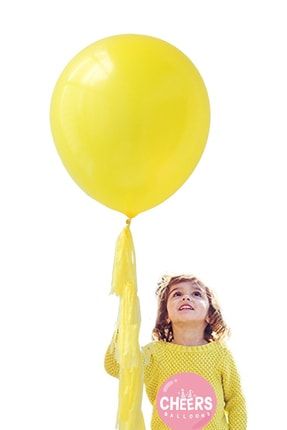 18inc 45cm Sarı Makaron Jumbo Büyük Balon mkrnsarı18