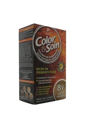 Color And Soin Tamamen Bitkisel Organik Saç Boyası 8v Veneziano Sarısı 3525722012515color