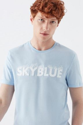 Sky Blue Baskılı Tişört 066096-30750