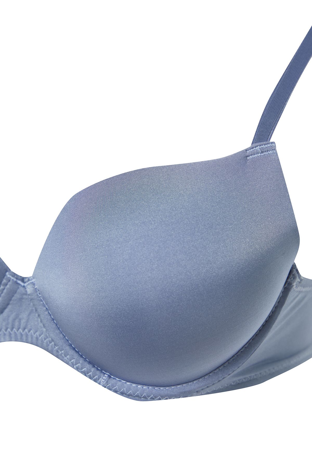 Trendyol Collection-Brauner und mehrfarbiger 3er-Pack Micro String Strap gepolsterter/geraffter Push-Up-Strick-BH 9