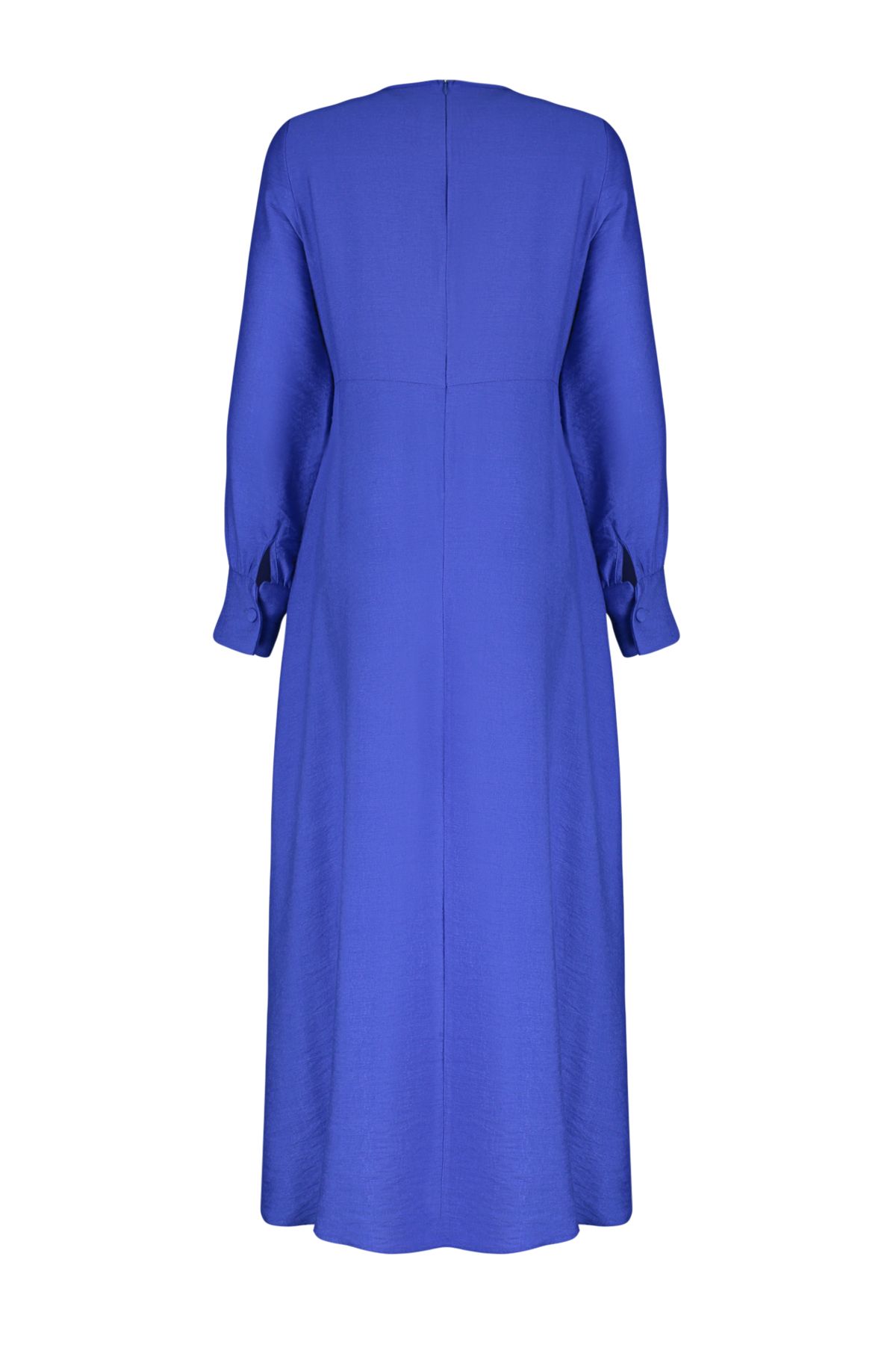 Trendyol Modest-فستان منسوج بتفاصيل ربطة الخصر من ساكس TCTSS23EB00221 8