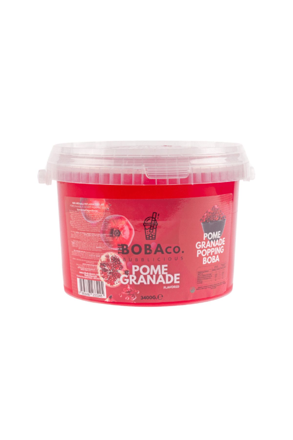 TheBobaCo. Bubblicious Bubble Tea Boba - Pomegranate / Nar 3,4kg