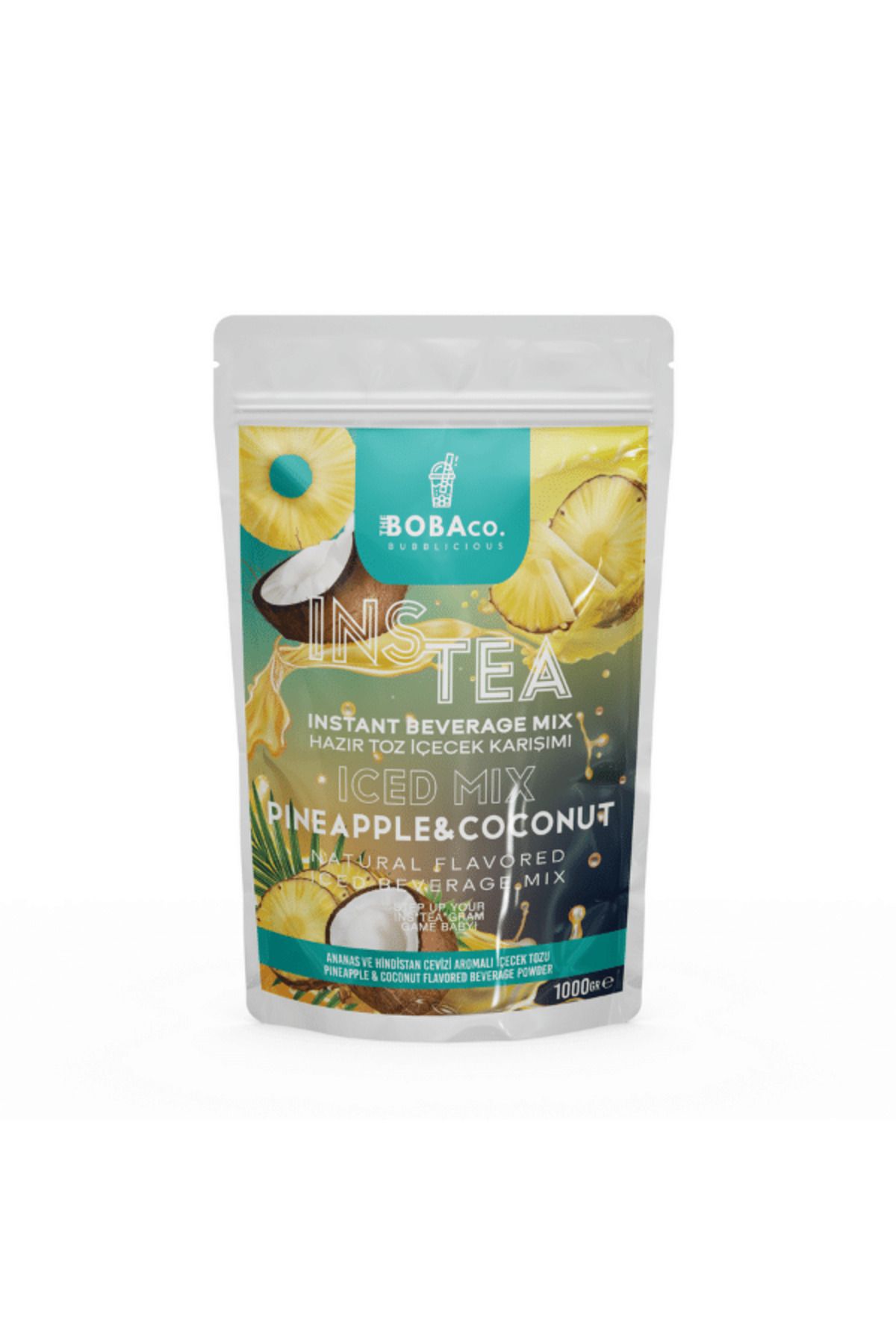 TheBobaCo. Bubblicious Instea Pineapple Coconut - Ananas & Hindistan Cevizi Aromalı Soğuk Çay Karışımı