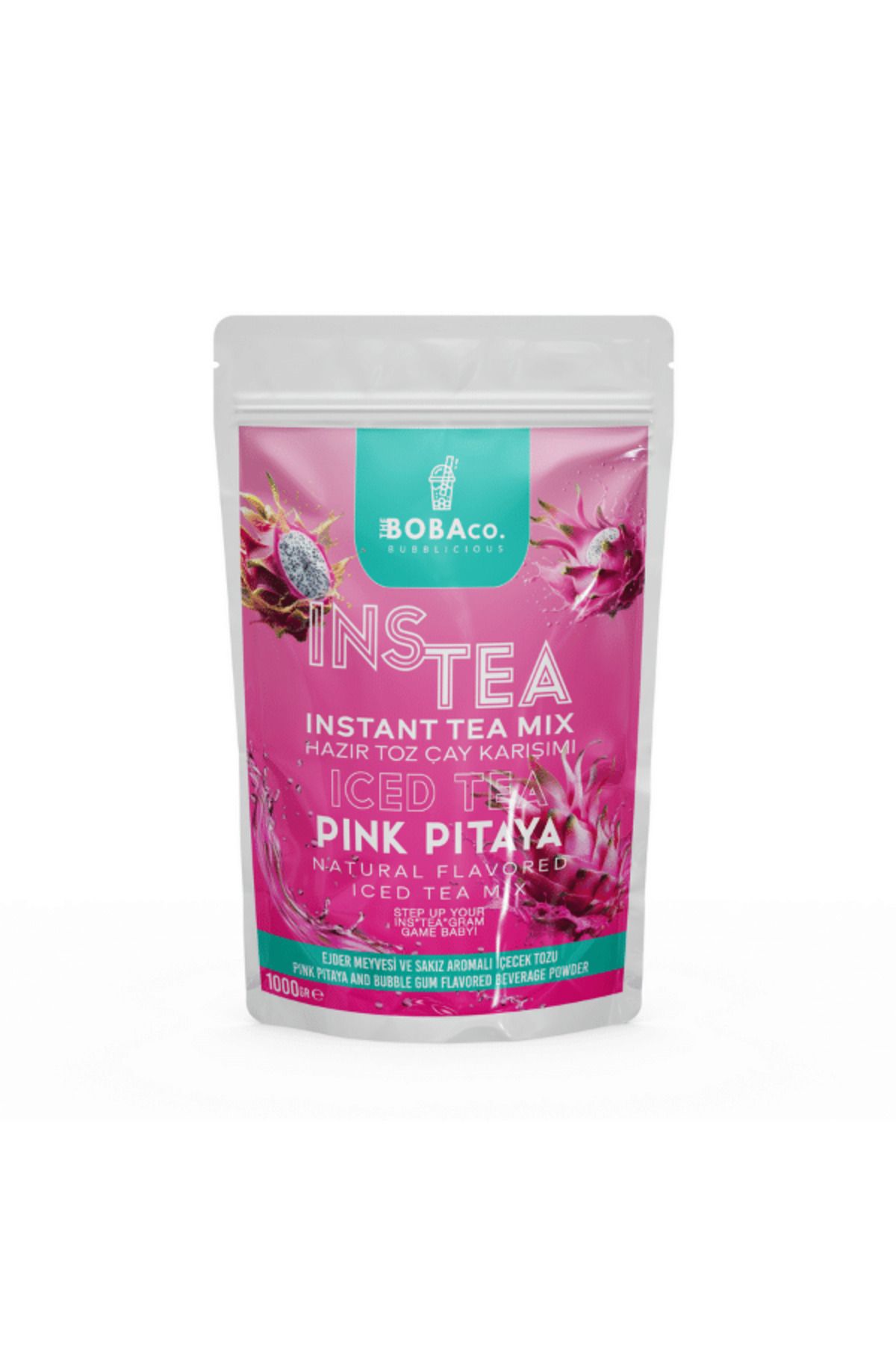 TheBobaCo. Bubblicious Instea Pink Pitaya - Ejder Meyvesi Aromalı Soğuk Çay Karışımı
