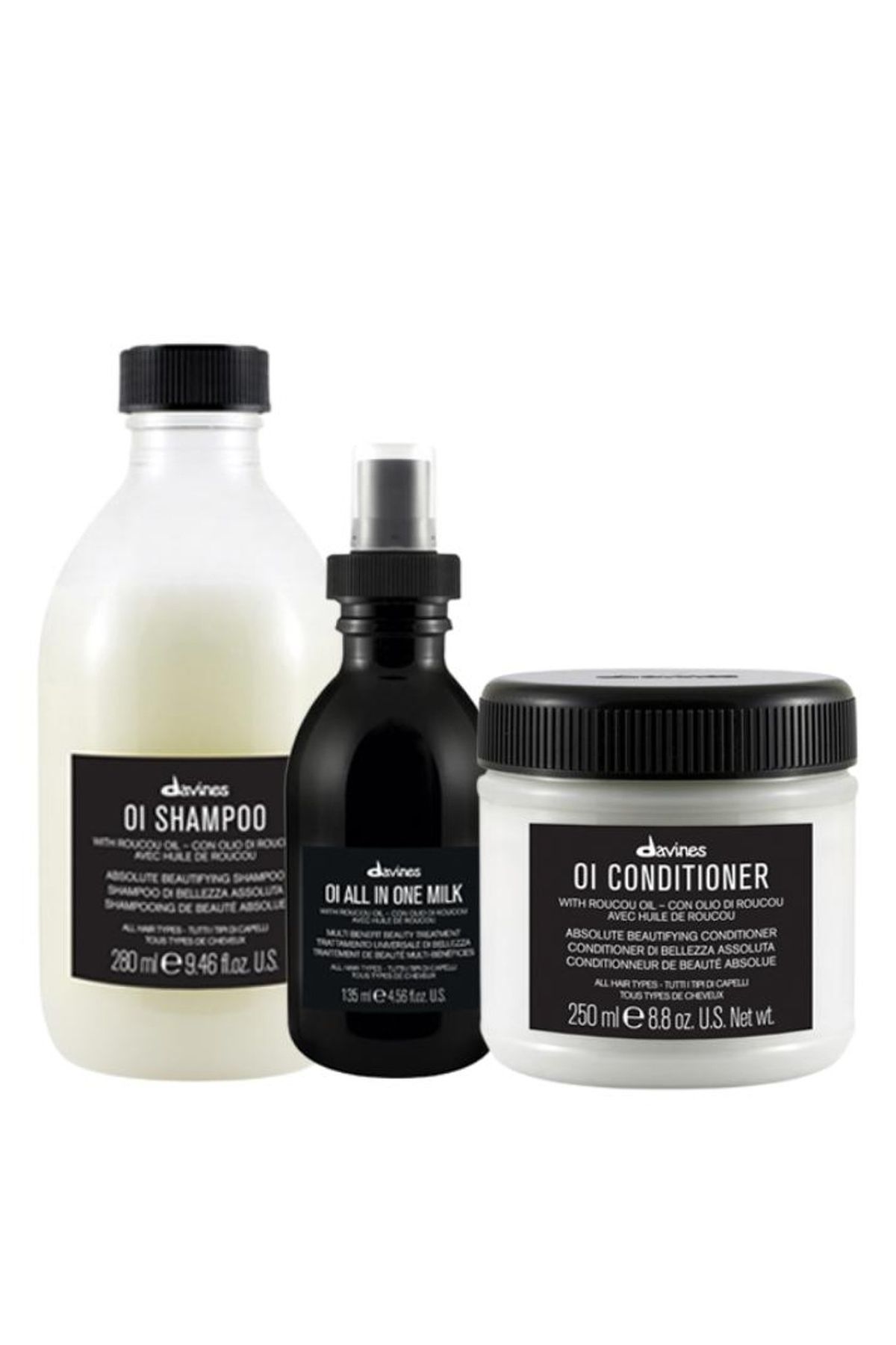 Davines-OI & Protect Triple - Silky Shine Shampoo and Conditioner Set 250ml+135ml 1