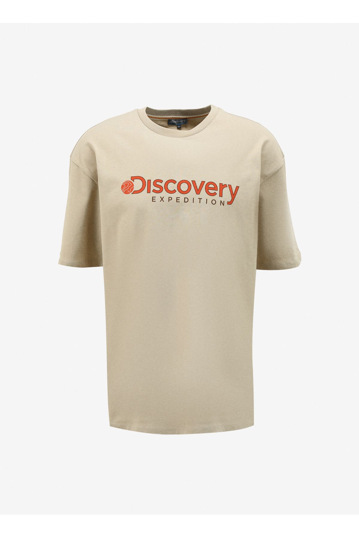Discovery Expedition Bej Erkek Bisiklet Yaka Loose Fit