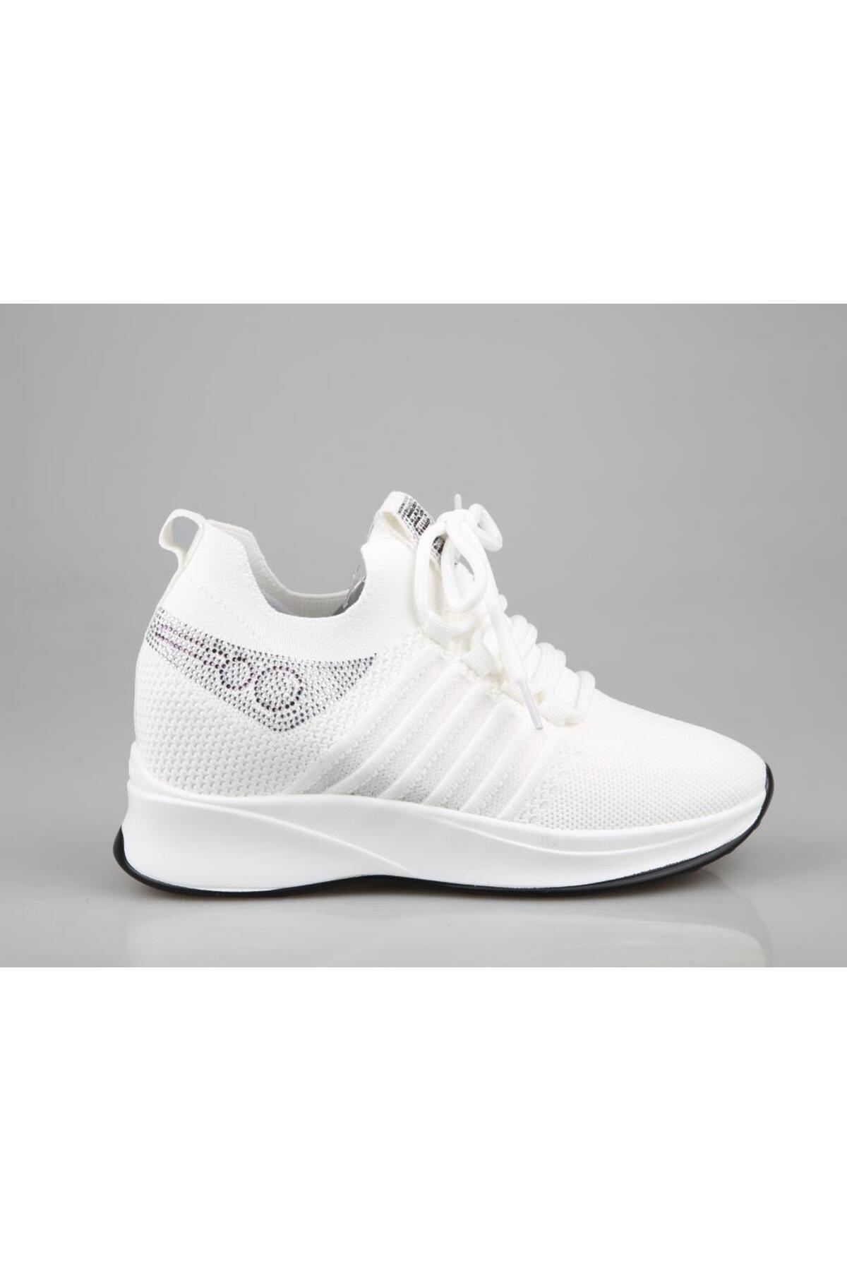 MP 241-1669 Dolgu Topuk Beyaz Unisex Sneakers