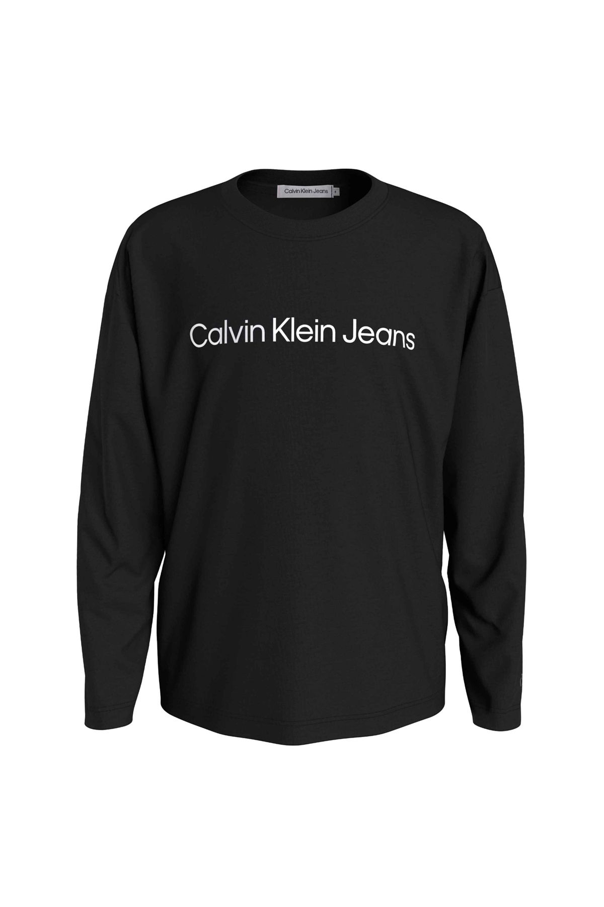 تی شرت مشکی مردانه سیاه پوست. LS آرم آرام Calvin Klein