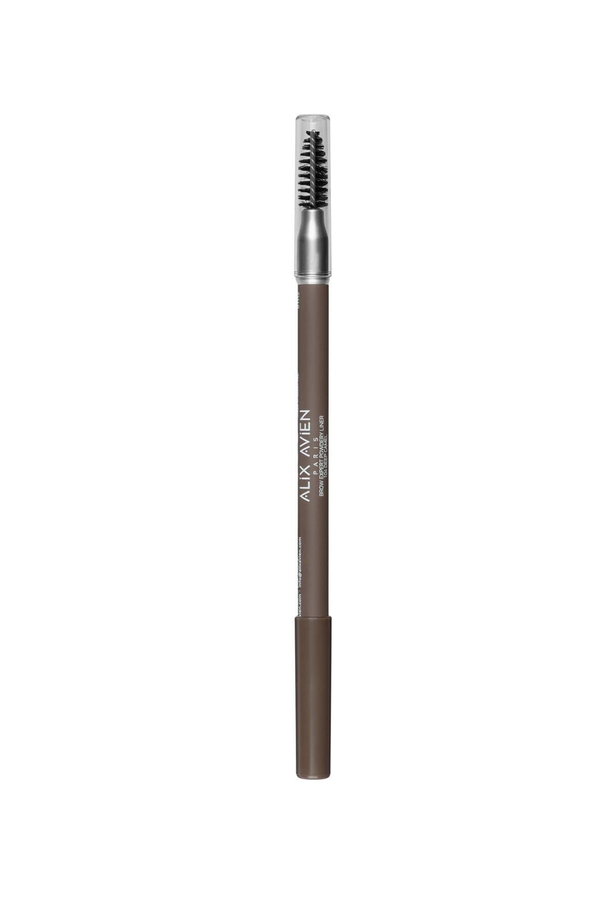 Alix Avien مداد ابرو براش دار 104 پودر ابرو حرفه ای 104 شتری عمیق