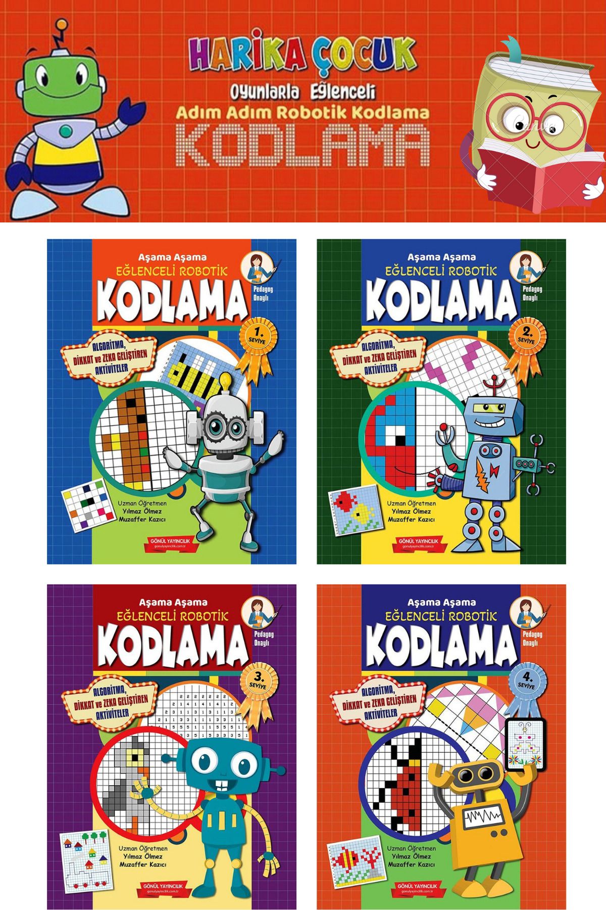 GÖNÜL PUBLISHING Fun Robotic Набор для программирования 1-2-3-4, книга 8874587