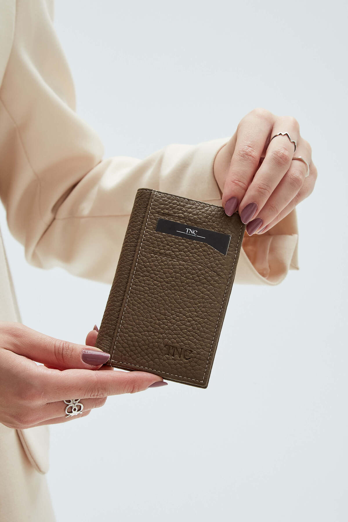 تامر تانجا جا کارتی چرم طبیعی مردانه طرح سمور