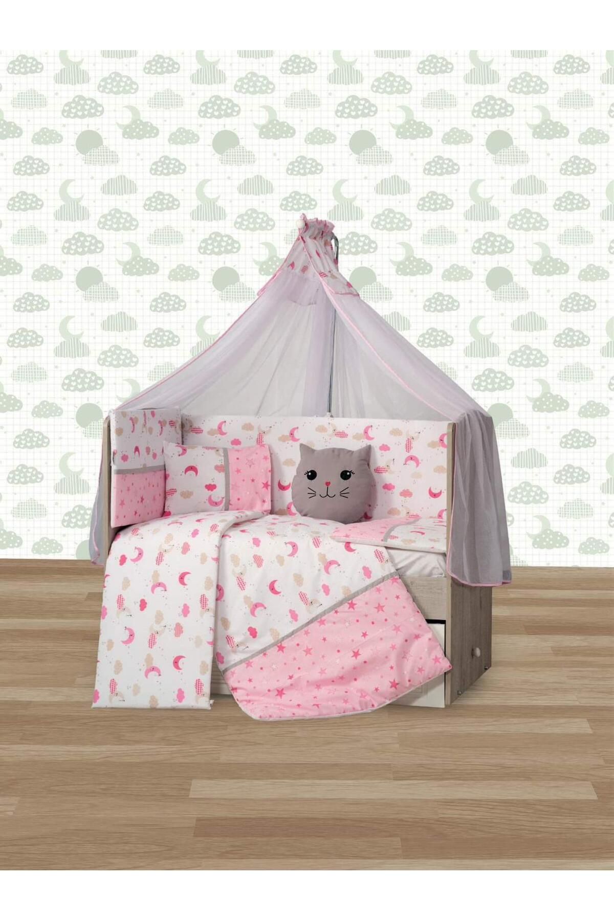 Tugu Home&baby Hilal Pamuklu 9 Parça 70x130 Cm Beşik Uyku Seti,bebek Uyku Takımı,anne Set