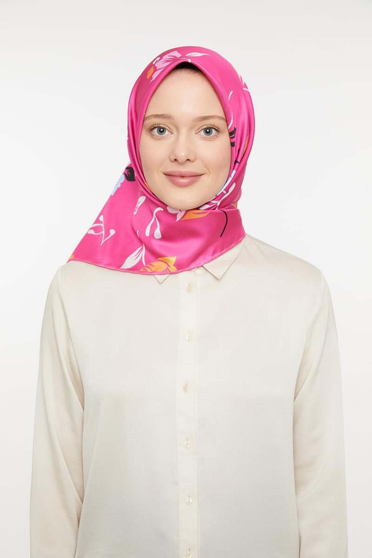 روسری صورتی Twill Trend Fuchsia اورجینال Levidor