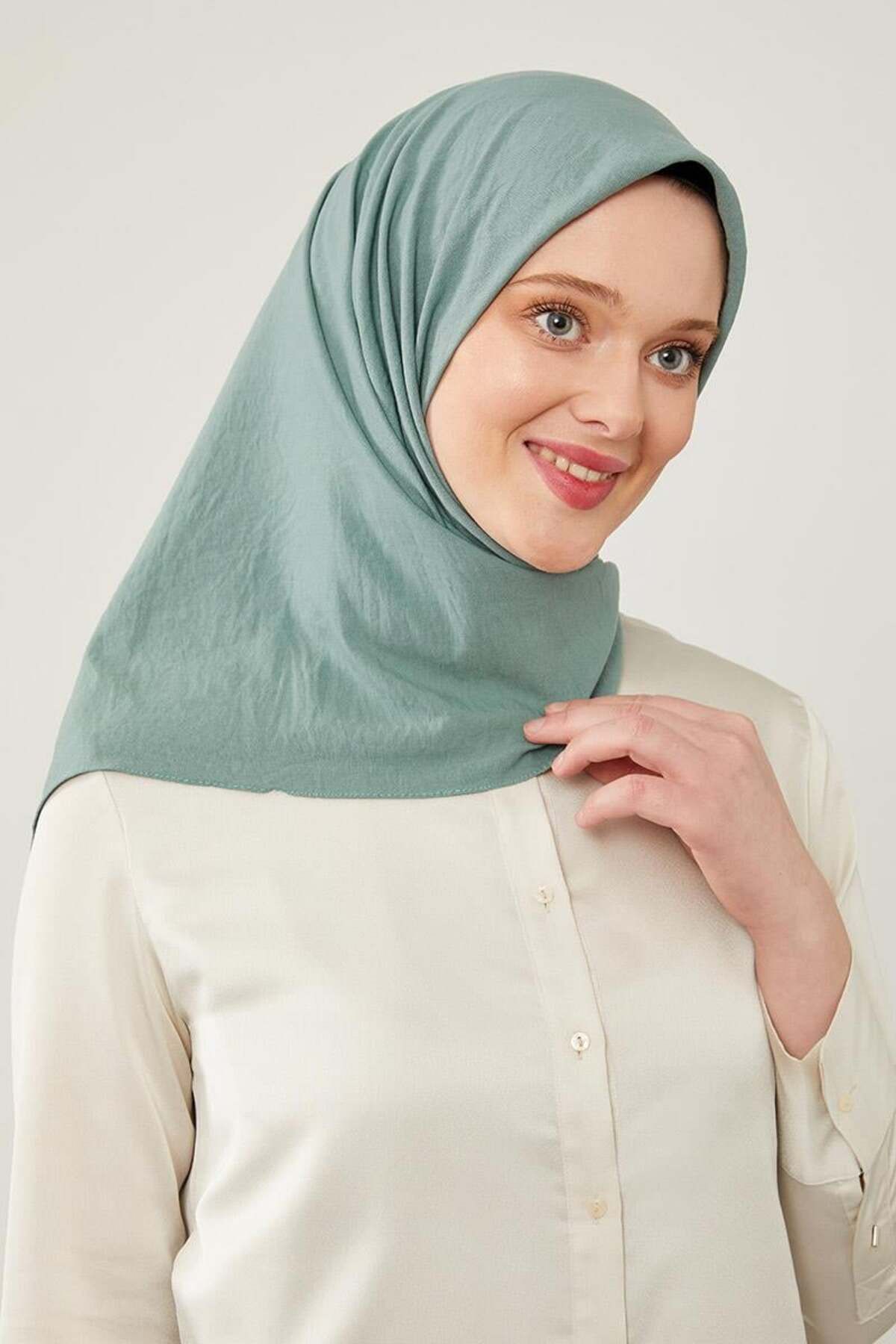 روسری سبز مربع جازز پنبه Levidor