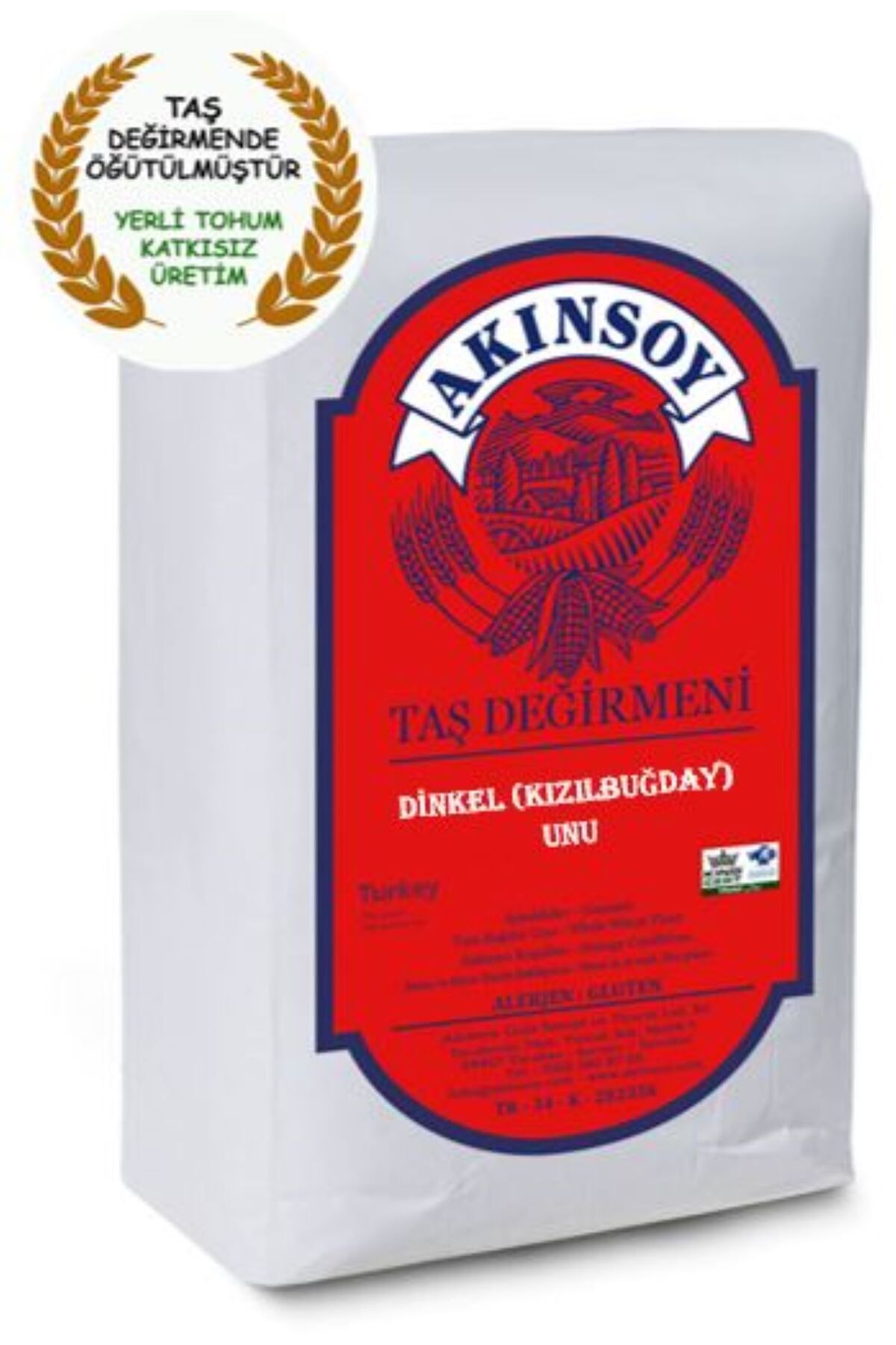 AKINSOY DİNKEL KIZIL BUĞDAY UNU 2 KG