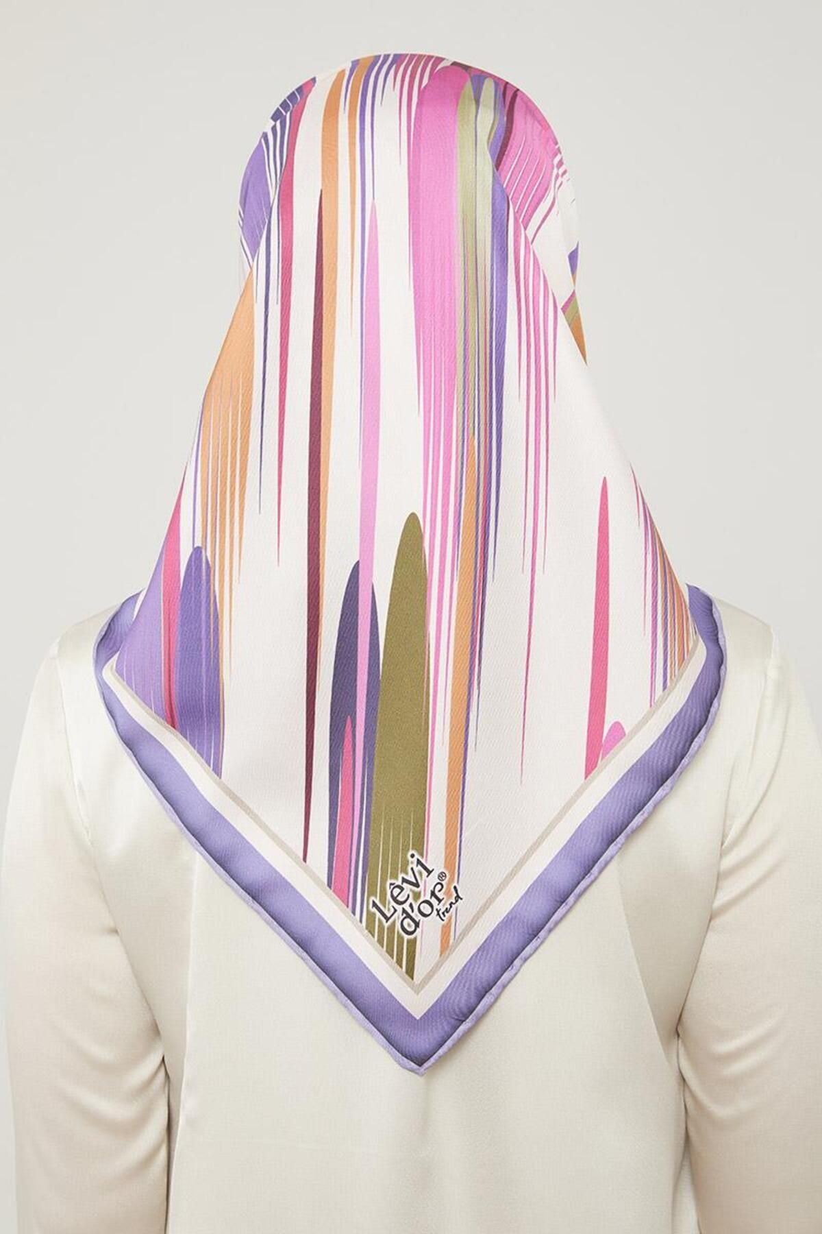 روسری بنفش Twill Trend Lila اورجینال Levidor