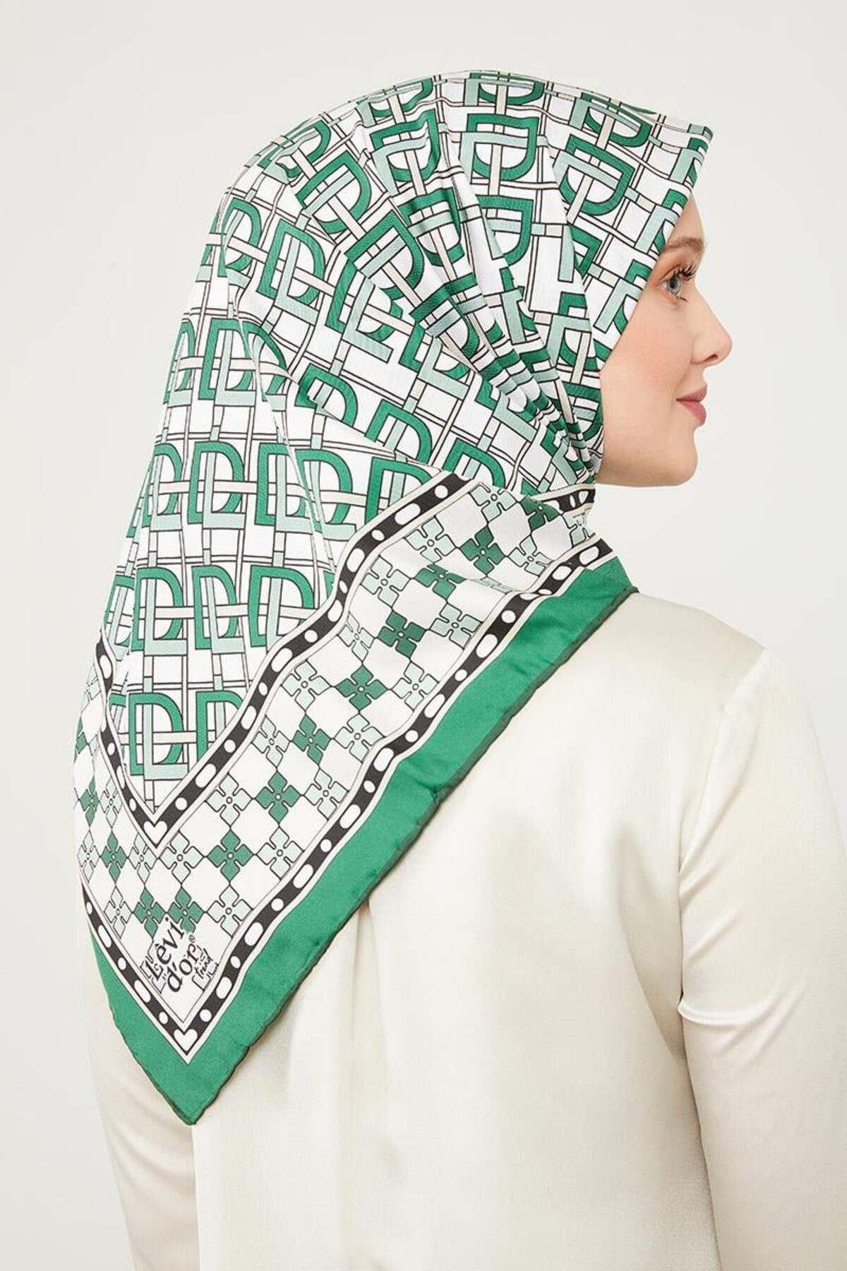 روسری سبز Twill Trend Emerald LVD Levidor