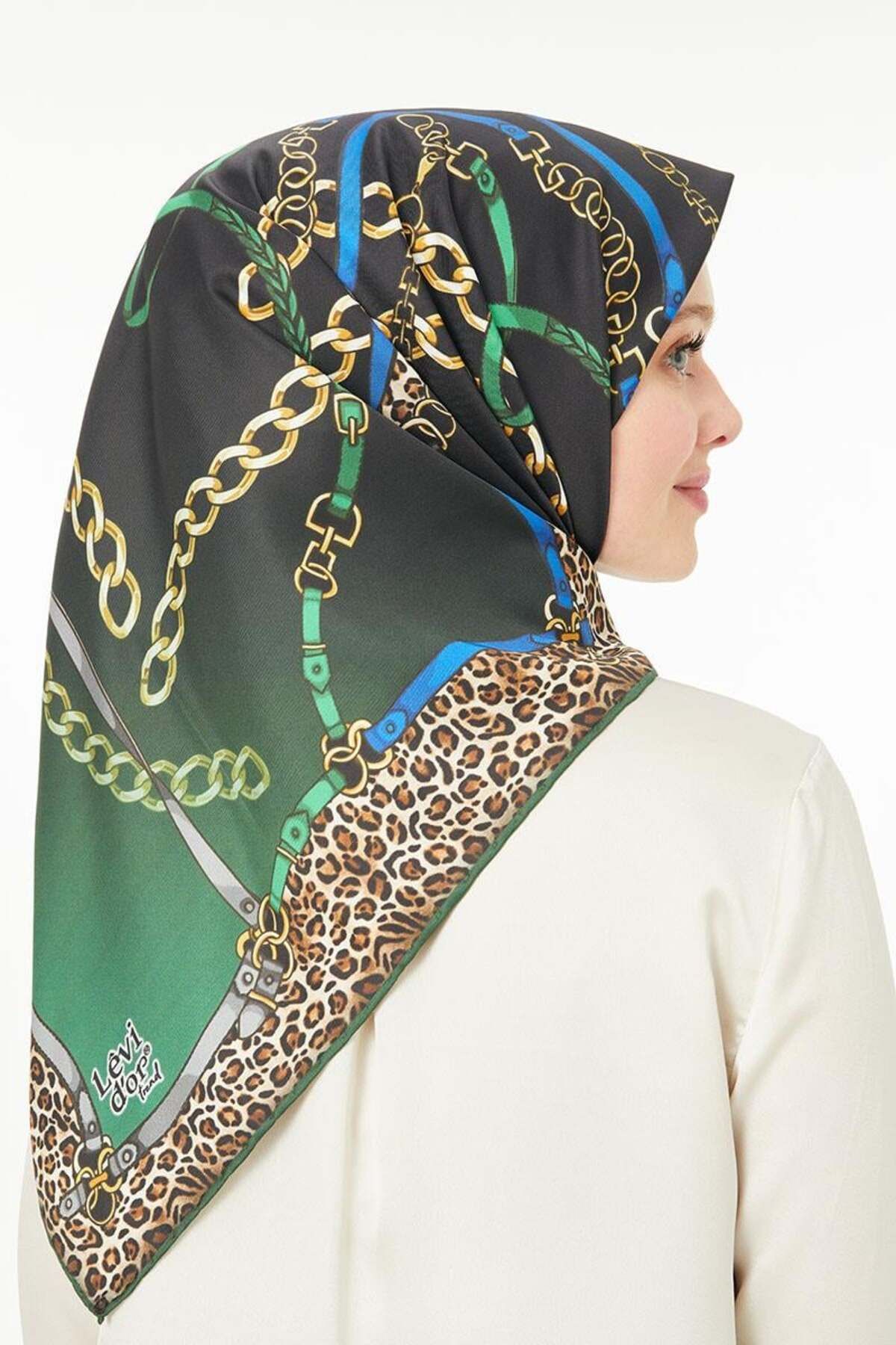 روسری آبی Twill Trend Saks اورجینال Levidor