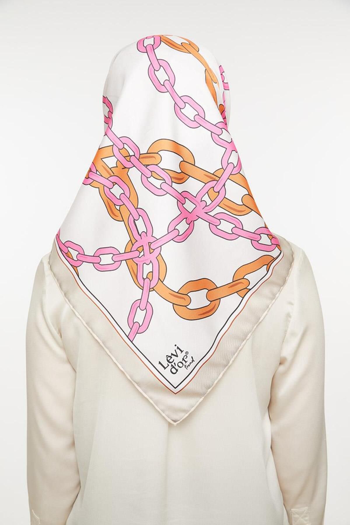 روسری صورتی Twill Trend Fuchsia اورجینال Levidor
