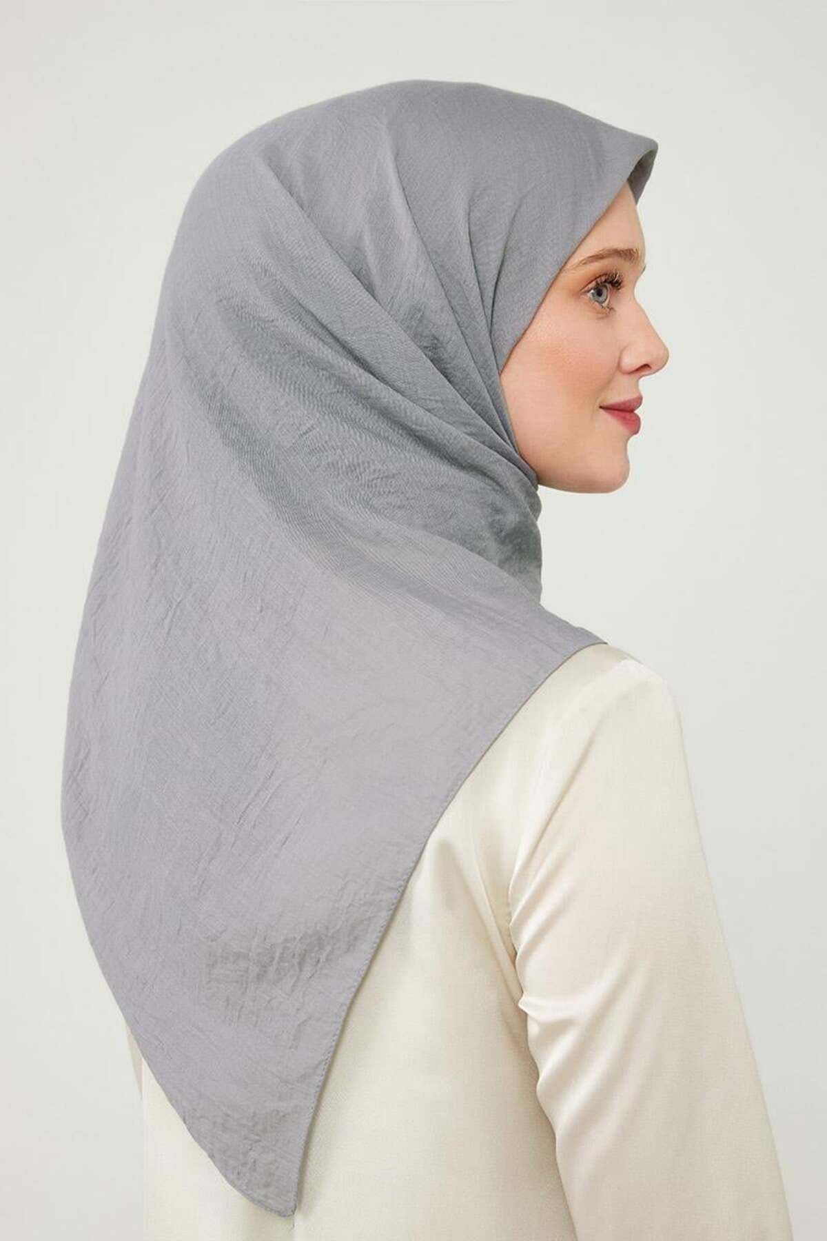 روسری خاکستری پنبه لوکس مسطح دودی Levidor