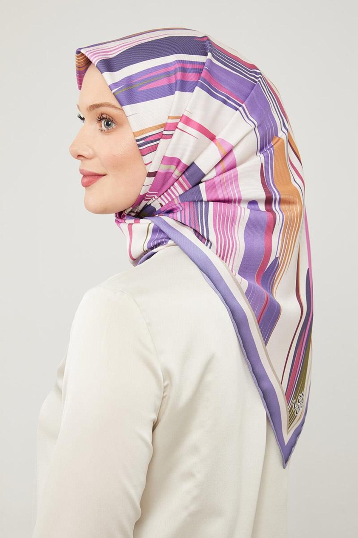 روسری بنفش Twill Trend Lila اورجینال Levidor