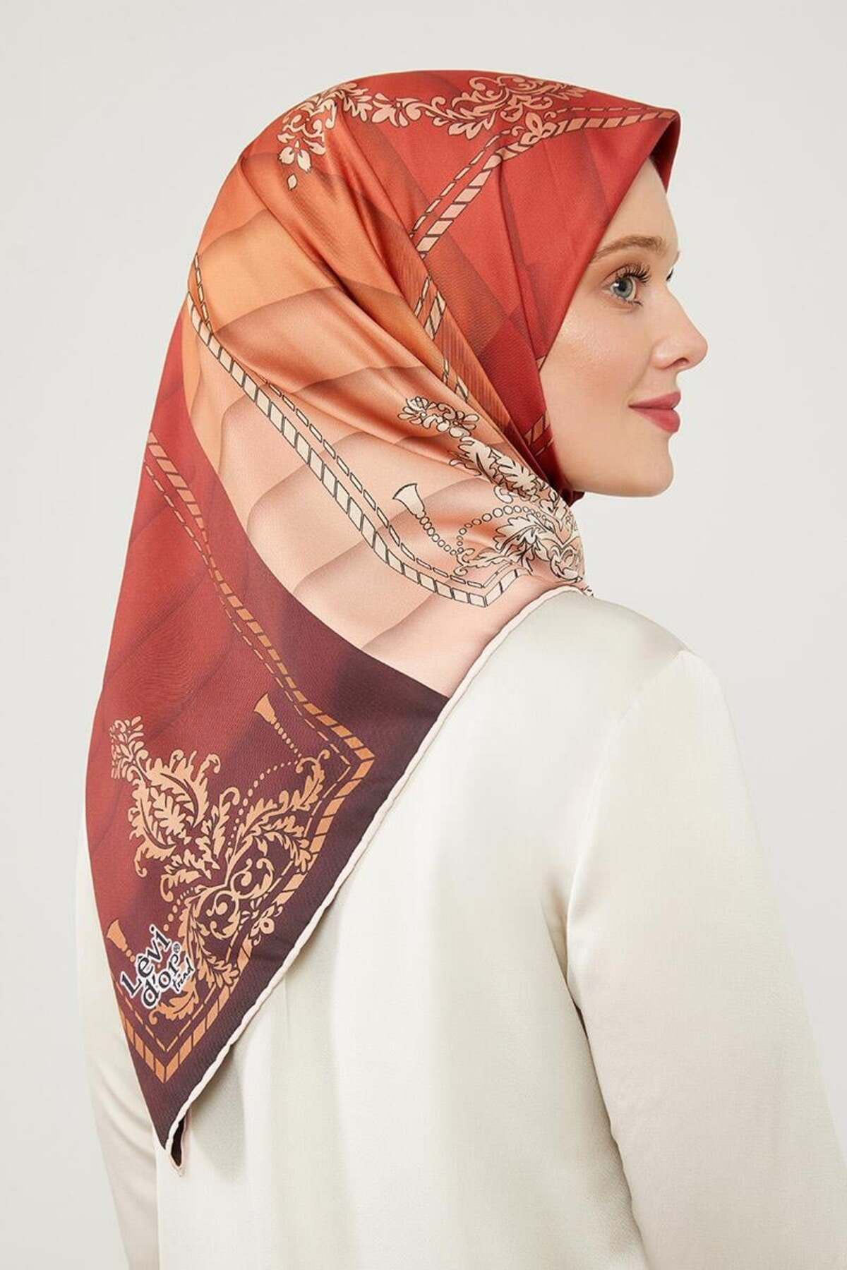 روسری قرمز Twill Trend اورجینال Levidor