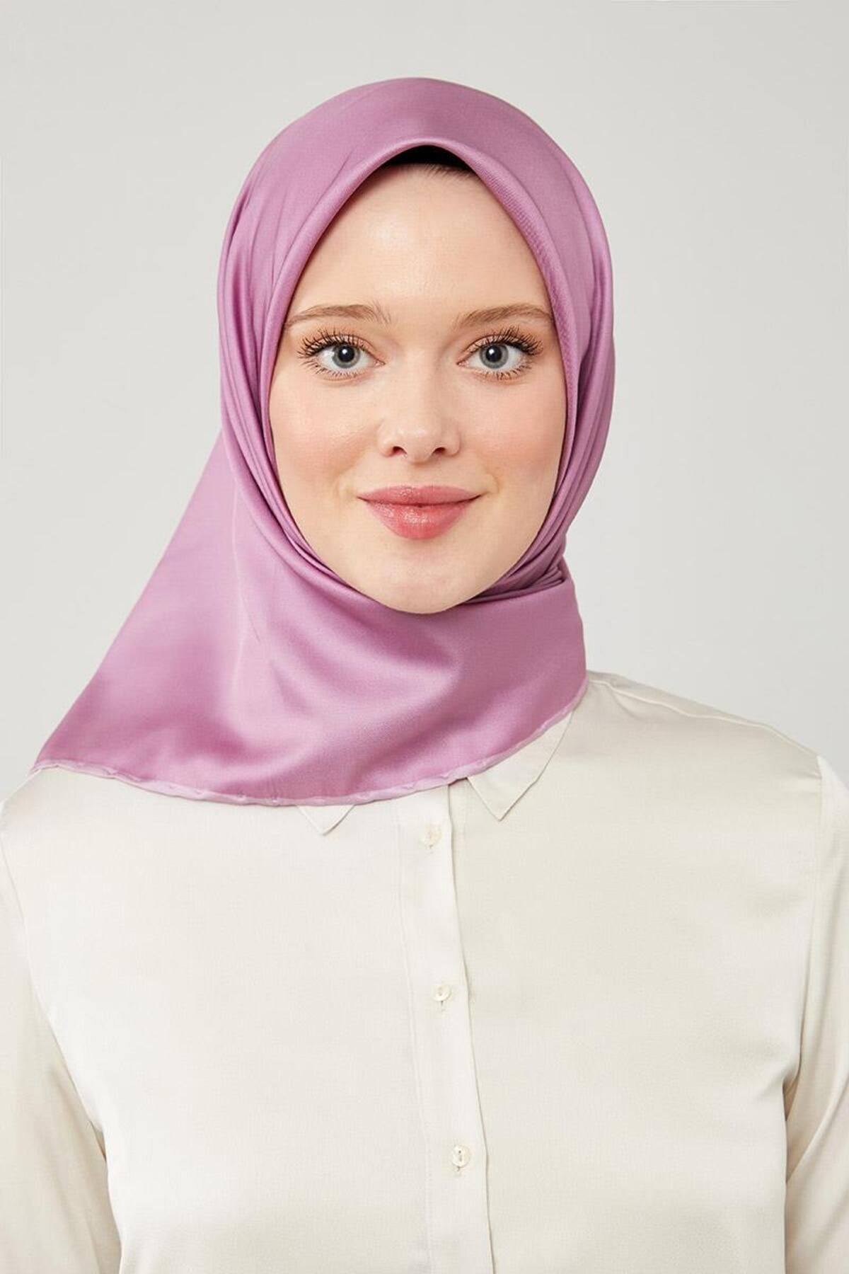روسری صورتی راننده گل رز جامد رنگ پلی استر Levidor