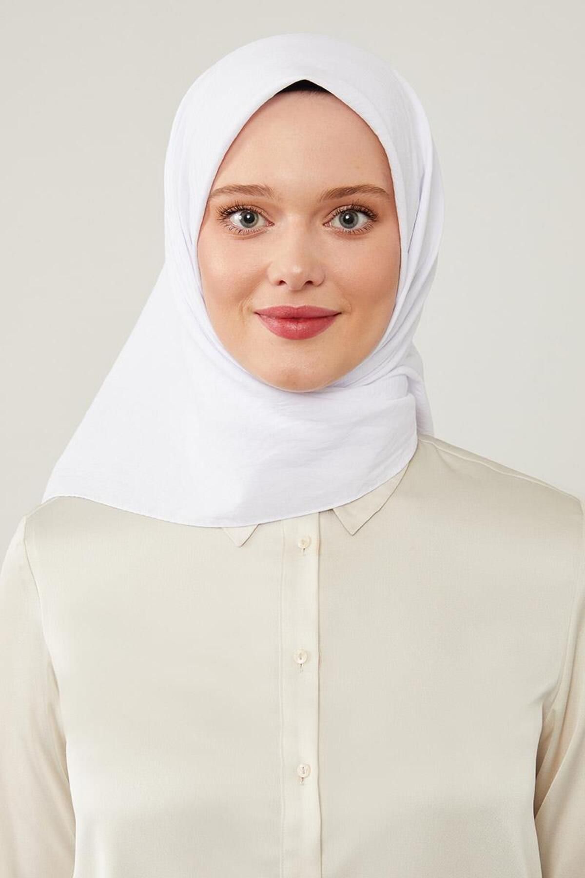 روسری سفید مربع جازز پنبه Levidor