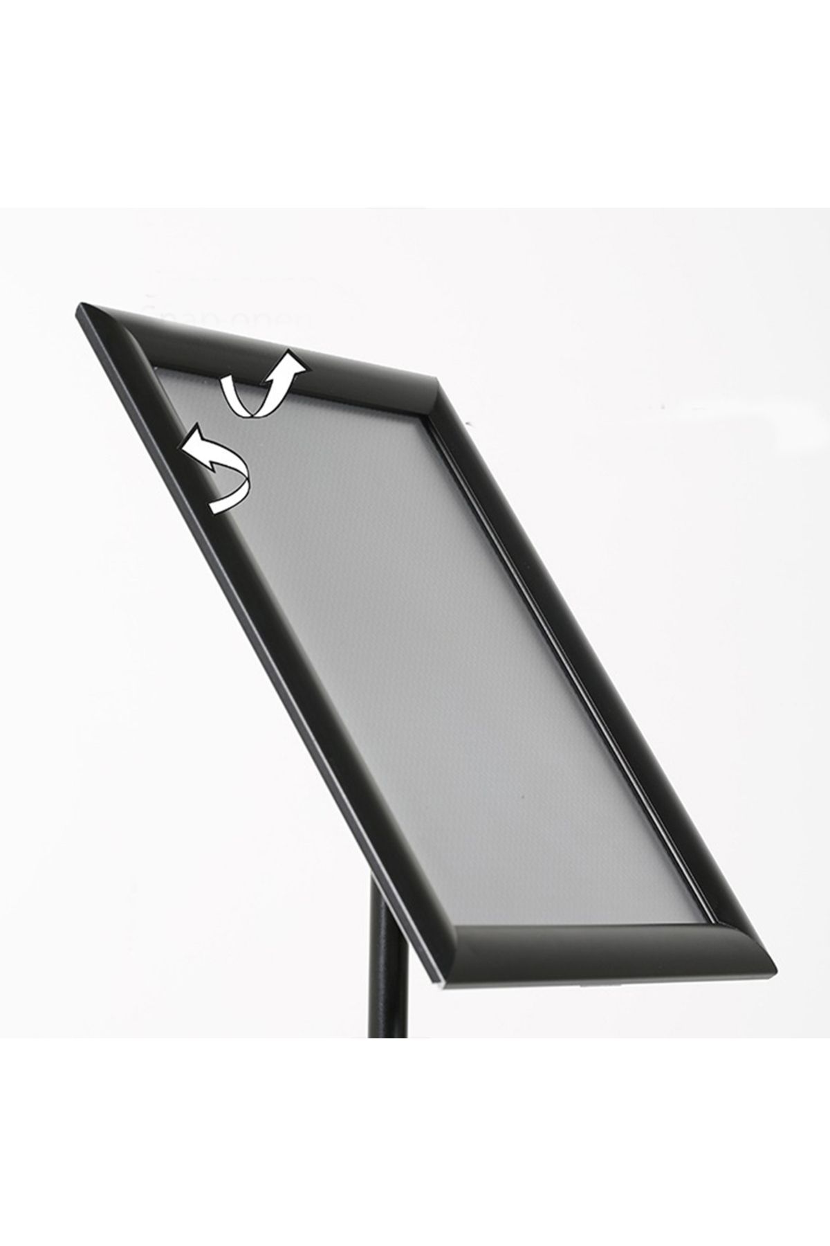ÖzgürceSeç-A4 (21x30) Telescopic Stand Single Sided Menu Information Direction Board (Black) 4