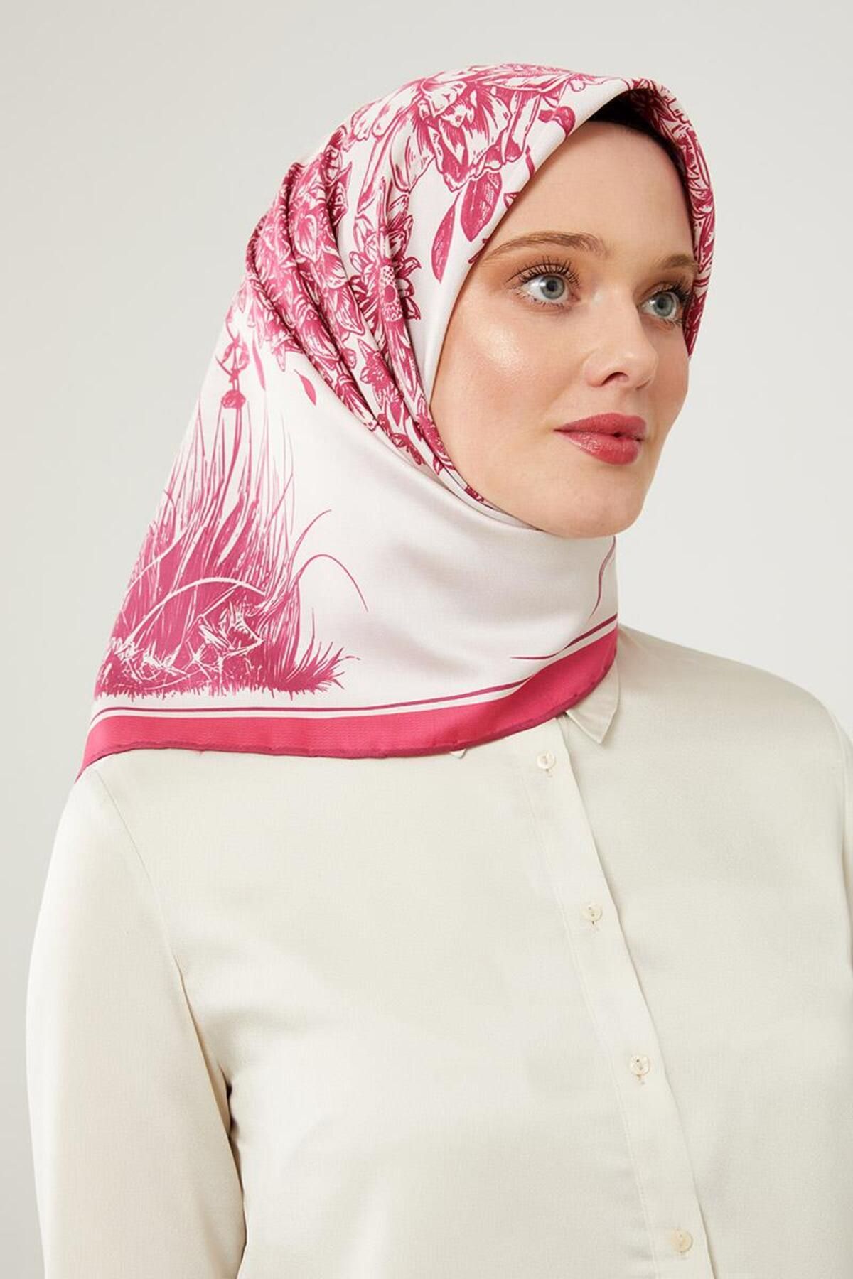 روسری صورتی Twill Trend Fuchsia اورجینال Levidor