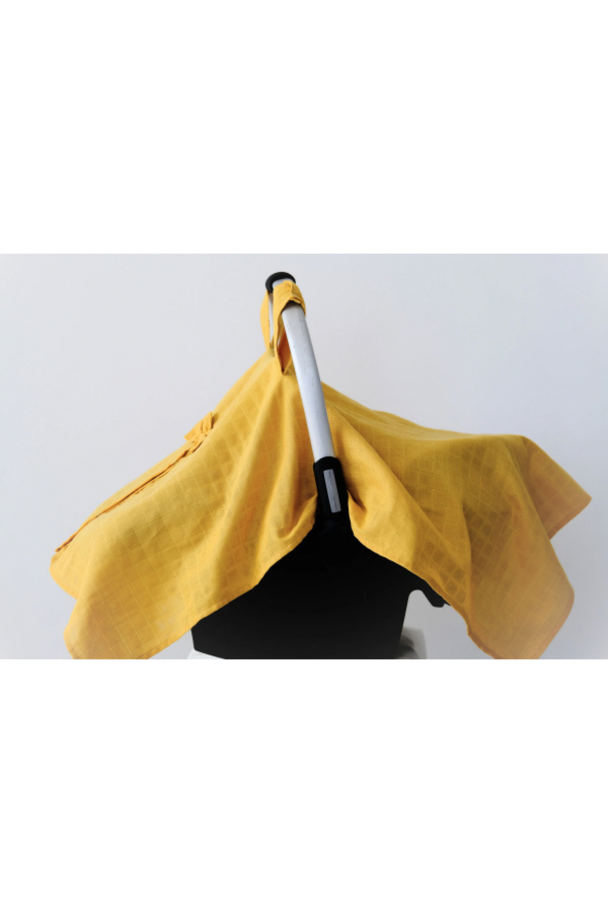 runbaby Run Baby Müslin Kumaş çıt Çıtlı Puset Örtüsü (HARDAL) 75x100cm fotoğrafı 3 (önizleme)