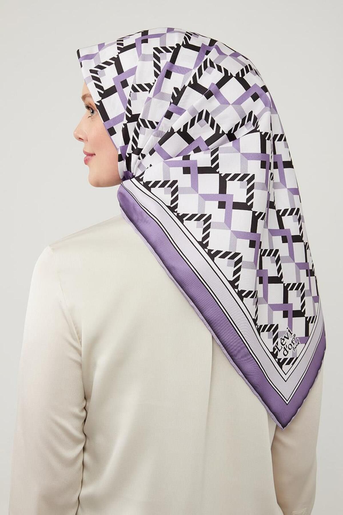 روسری بنفش گرایش با Twill مثلث Levidor