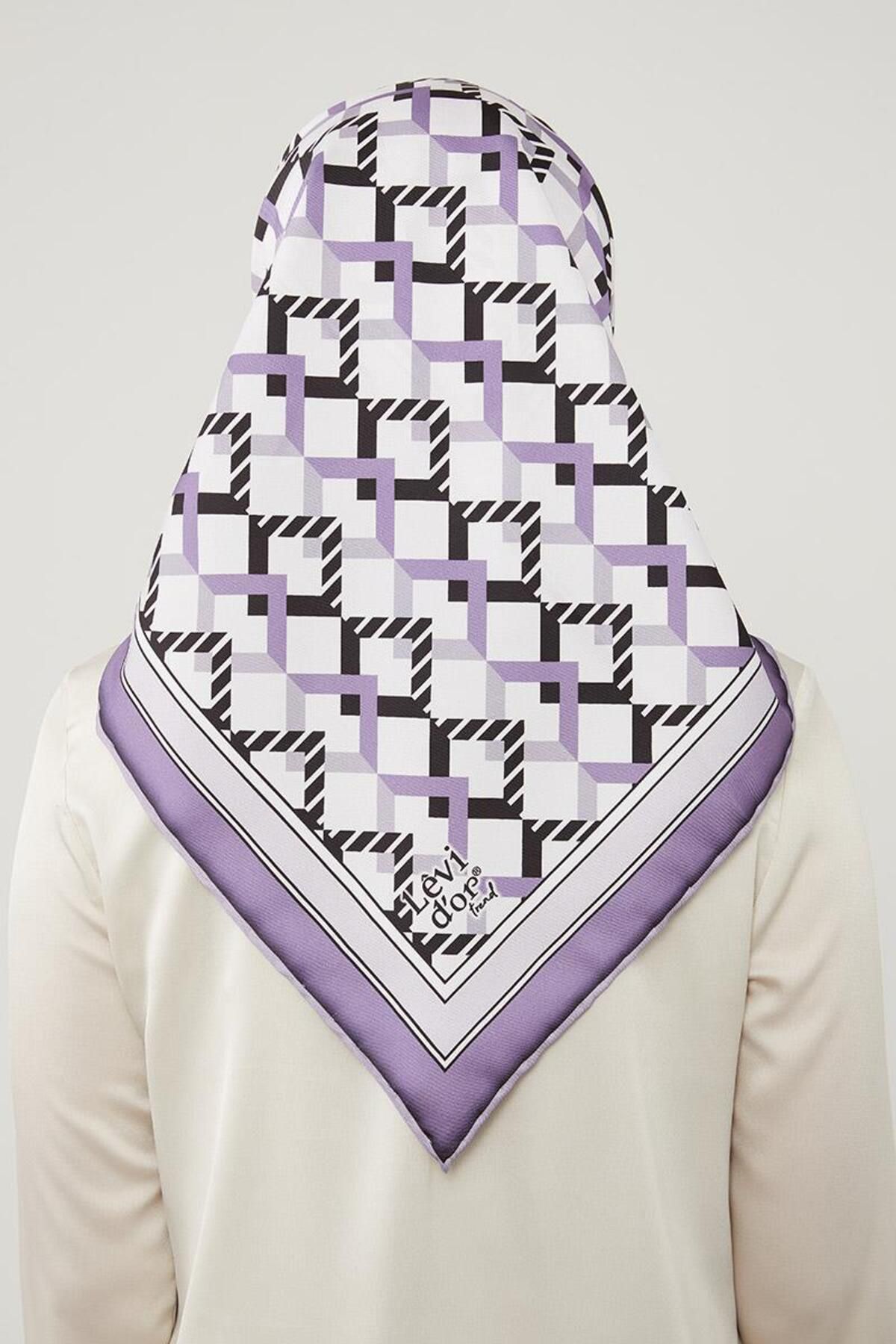 روسری بنفش گرایش با Twill مثلث Levidor