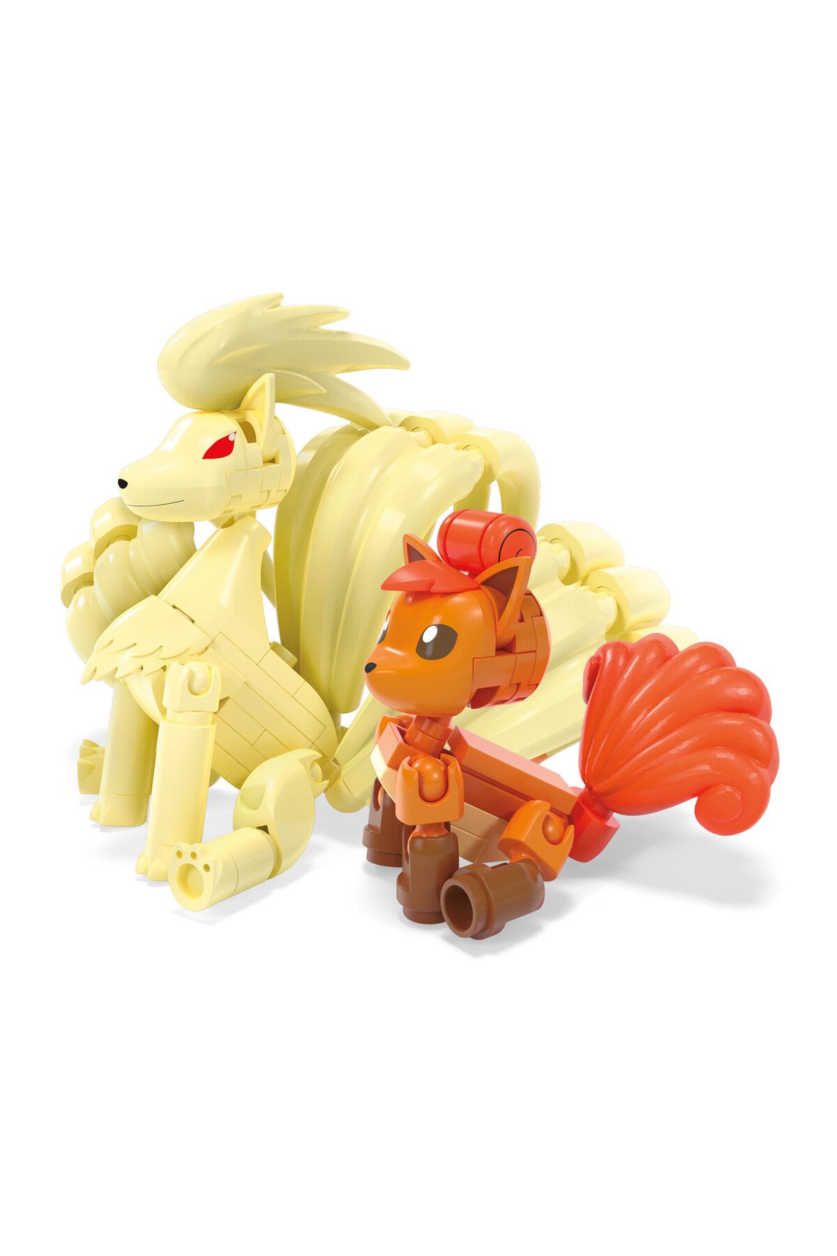 Pokemon-Action Figure Building Toys, Vulpix Evolution set with 145 Pieces and Ninetales, 2 Poseable Characte 3