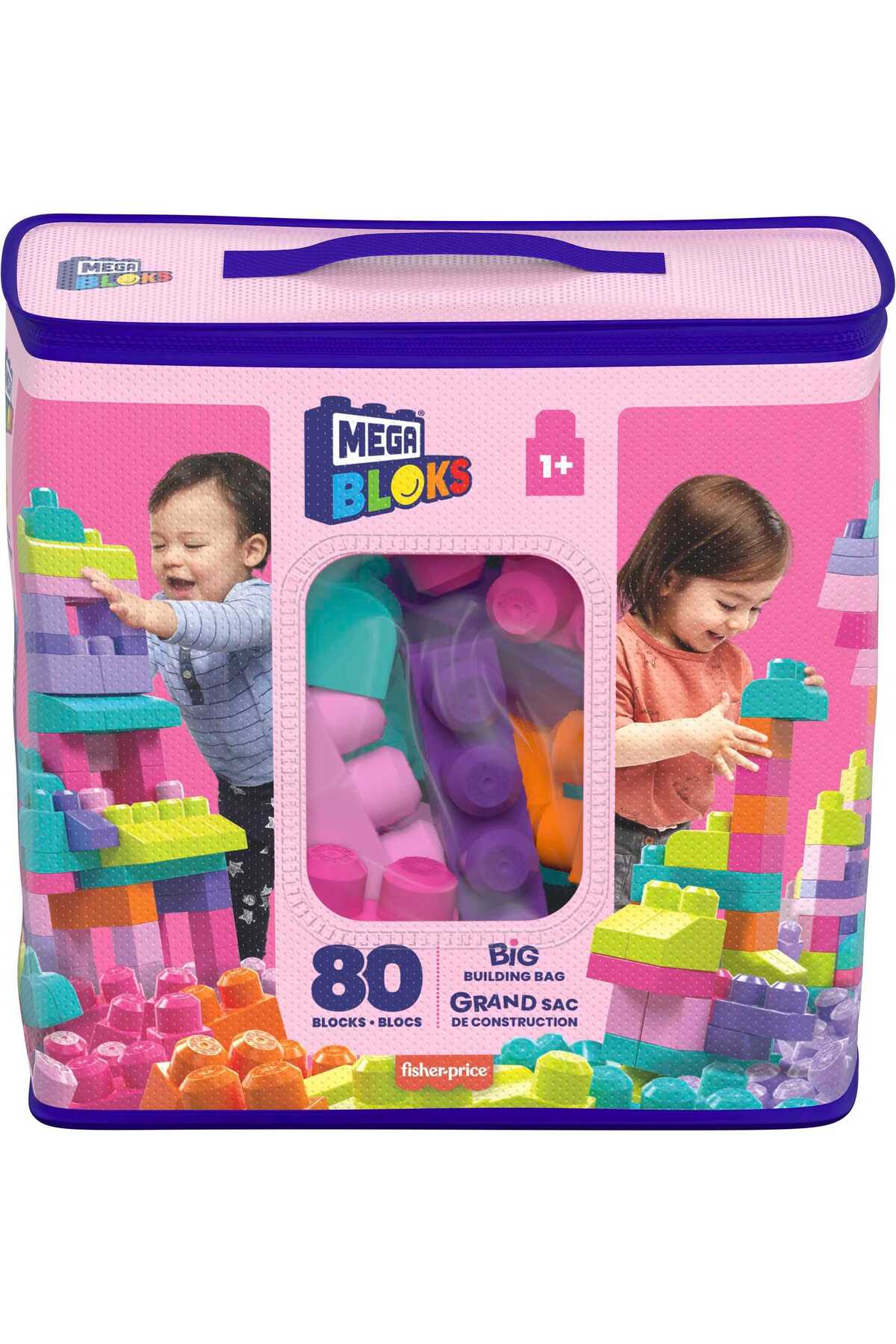 ام‌بی فِرست بیلدرز کیف بزرگ ساخت‌وساز ۸۰ عددی صورتی – DCH62