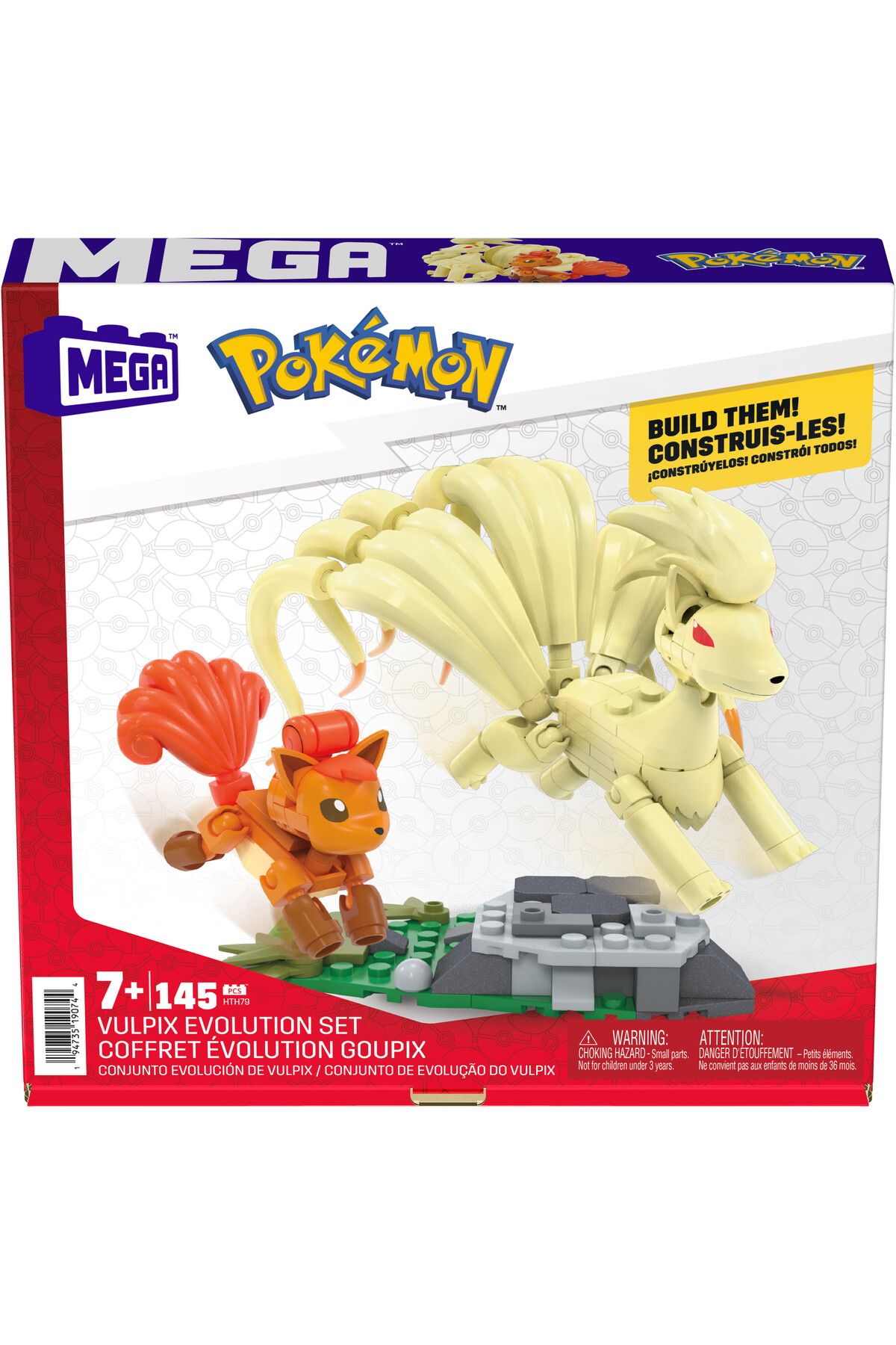 Pokemon-Action Figure Building Toys, Vulpix Evolution set with 145 Pieces and Ninetales, 2 Poseable Characte 6