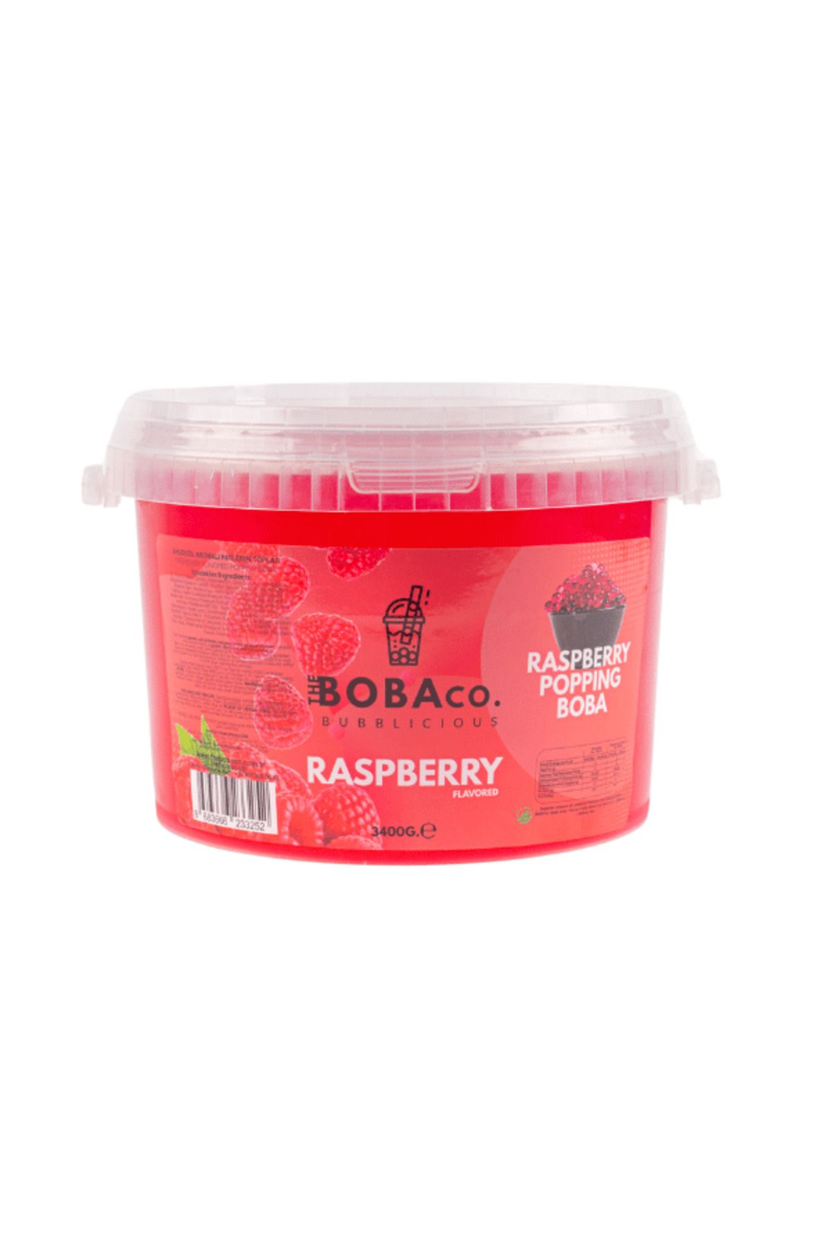 TheBobaCo. Bubblicious Bubble Tea Boba - Raspberry / Ahududu 3,4kg