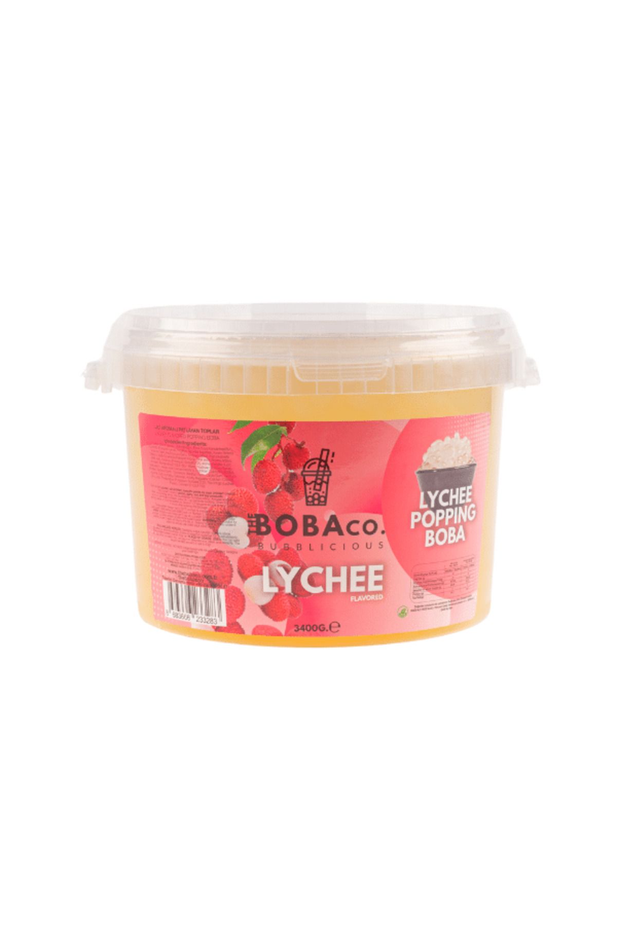 TheBobaCo. Bubblicious Bubble Tea Boba - Lychee / Liçi 3,4kg