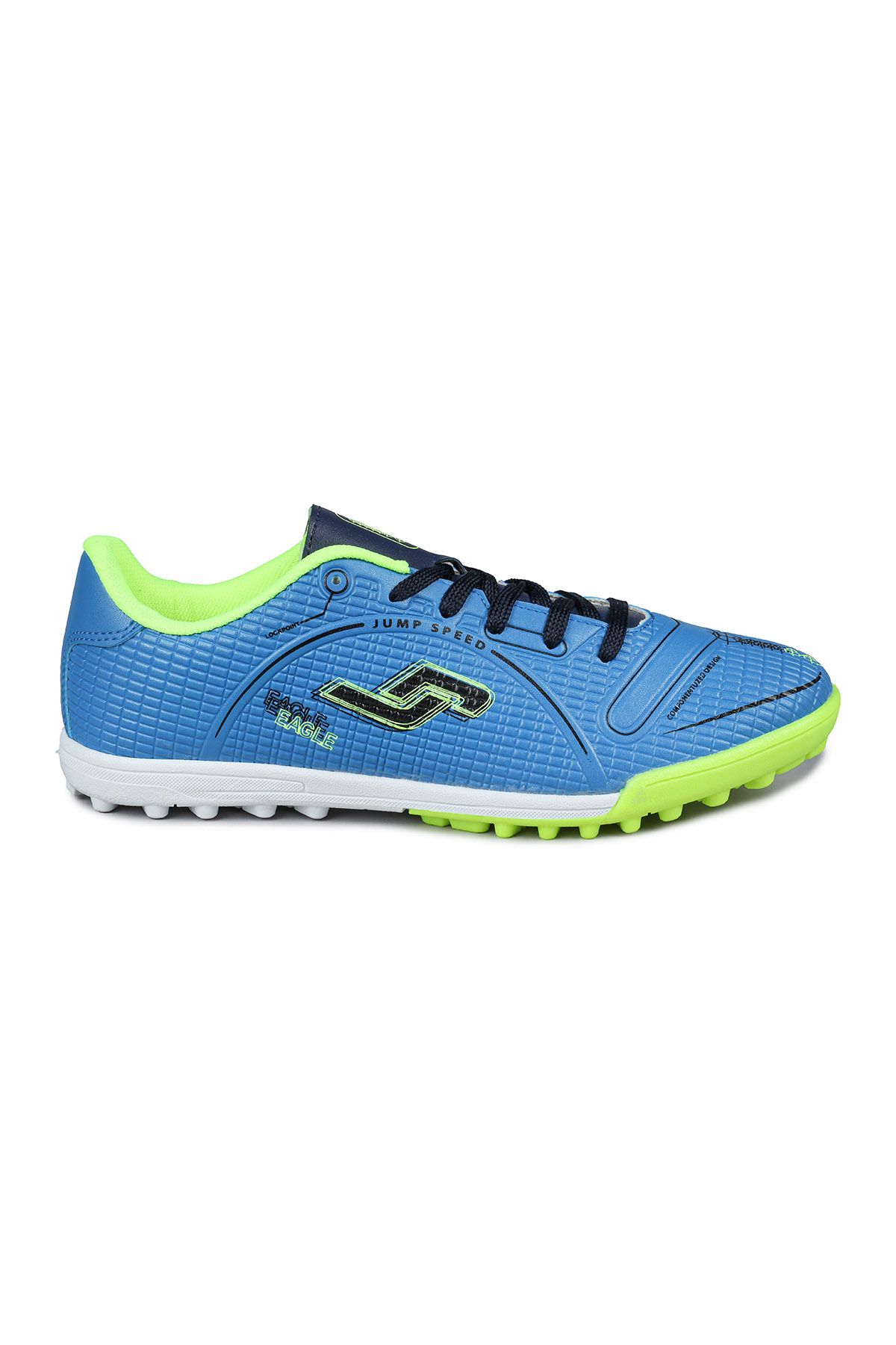 Jump 28006 Indigo Mavi - Neon Yeşil Halı Saha Krampon Futbol Ayakkabısı