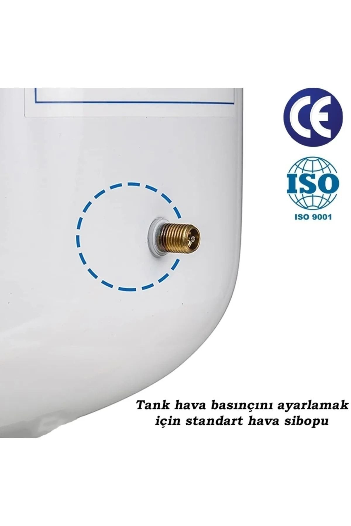 Su Arıtma Cihazı Metal Genleşme Su Tankı 8 Lt NSF Belgeli Su Arıtma Deposu Tank Vanası Hediyeli