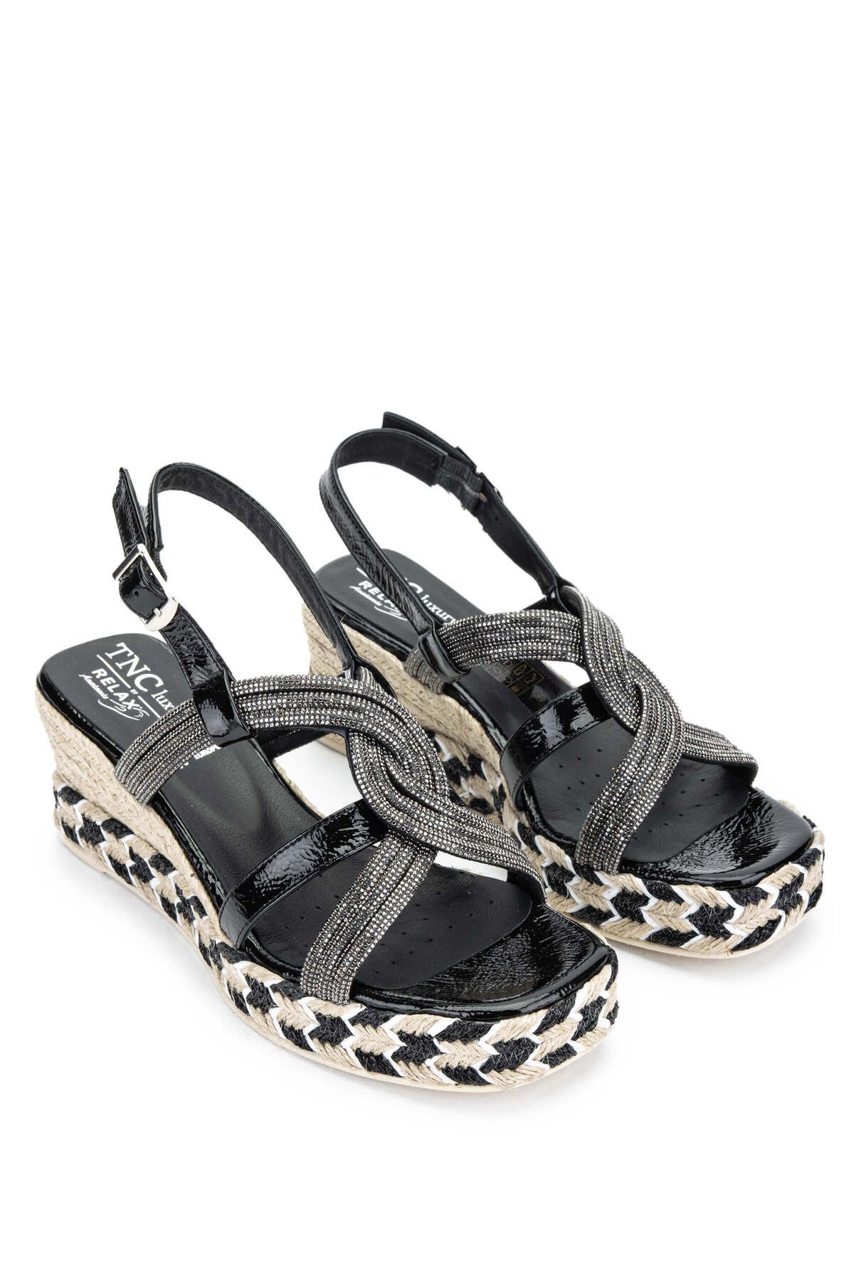 Relax-Anatomic Women's Genuine Leather Black Heeled Sandals 2