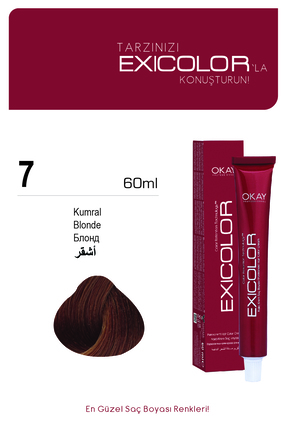 Exicolor 7 KUMRAL Kalıcı Krem Saç Boyası 60ml