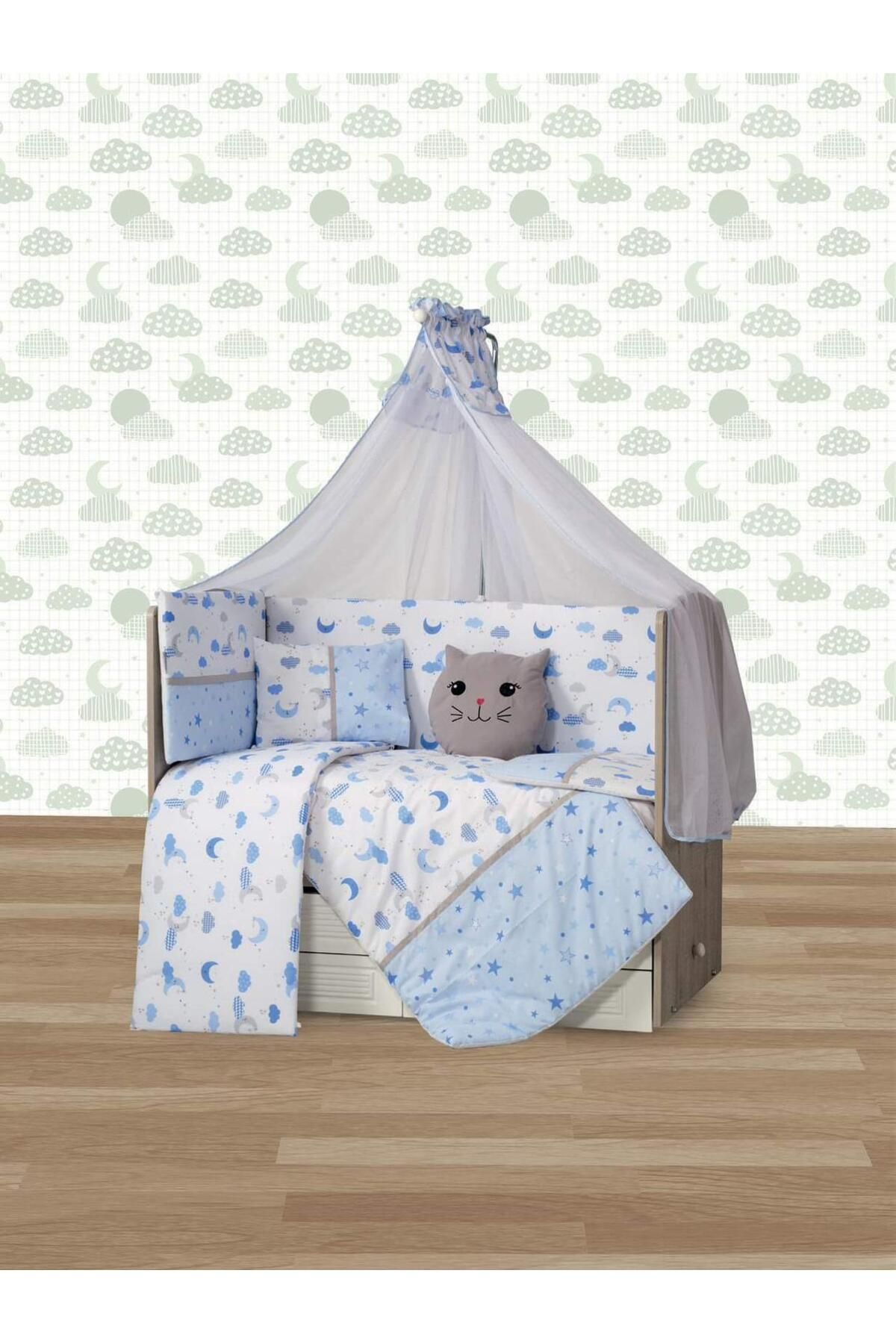 Tugu Home&baby Hilal Pamuklu 9 Parça 70x130 Cm Beşik Uyku Seti,bebek Uyku Takımı,anne Set