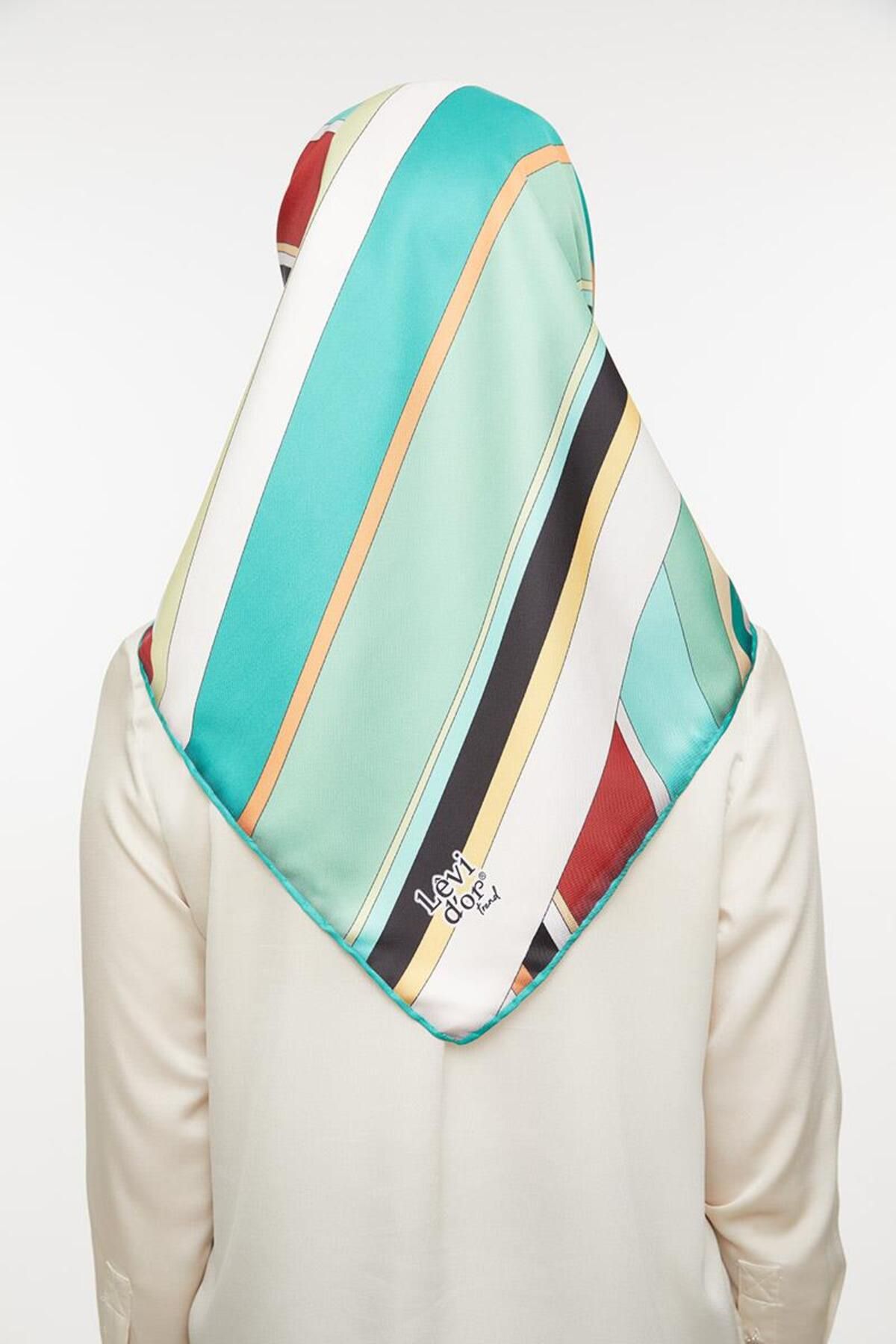 روسری سبز Twill Trend Green اورجینال Levidor